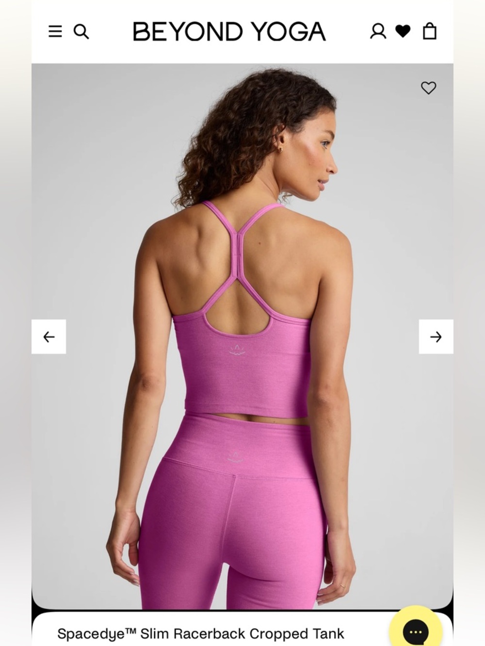 NWT Beyond Yoga Slim Racerback Cropped Tank - Picture 2 of 5